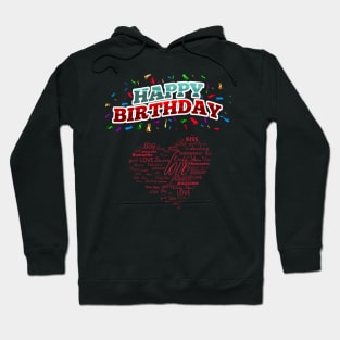 T-shirt Happy birthday heart Hoodie